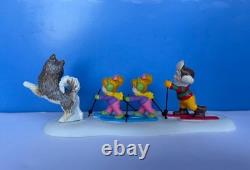 DEPT 56 North Pole HEADING HOME ON THE DOUBLE! Rare, Christmas, Elves, Skis, Dog