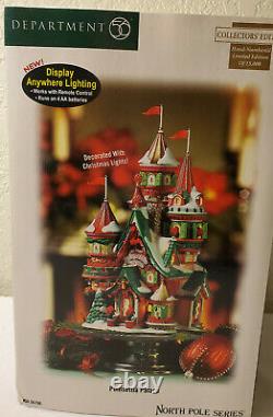 DEPT 56 North Pole POINSETTIA PALACE Christmas Village Retired LE NEW