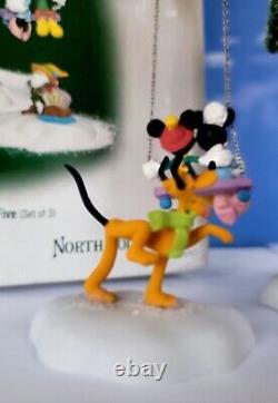 DEPT 56 North Pole SWINGING DISNEY FAB 5! Excellent, Goofy, Donald, Mickey