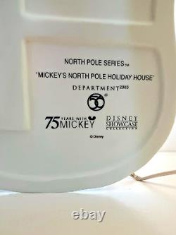DEPT 56 North Pole Series MICKEY'S NORTH POLE PLAYHOUSE Figural Light-Up