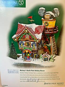 DEPT 56 North Pole Series MICKEY'S NORTH POLE PLAYHOUSE Figural Light-Up