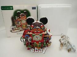 DEPT. 56 North Pole Series Mickey Mouse Watch Factory Snowy Disney Showcase
