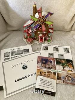 DEPT 56 THE CHRISTMAS CANDY MILL NORTH POLE #56762 with WORKING MOVING WINDMILL