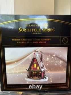 Department 56 50TH Reindeer Acres Stable North Pole Village 6013442