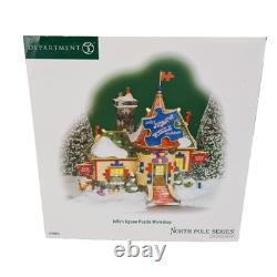 Department 56 799916 North Pole Jolly's Jigsaw Puzzle Workshop House Village