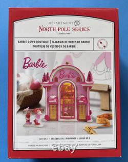 Department 56 BARBIE GOWN BOUTIQUE SET OF 2 North Pole Village 6014682 BRAND NEW