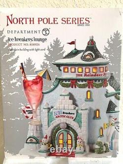 Department 56 Christmas Snow Village North Pole Ice Breakers Lounge Mint