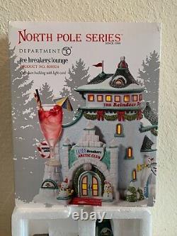 Department 56 Christmas Snow Village North Pole Ice Breakers Lounge Mint