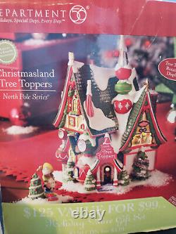 Department 56 Christmasland Tree Toppers North Pole Series Lit #402870 MINT Read