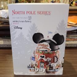 Department 56 Disney North Pole Mickey's Ears Factory Illuminated Porcelain 2011