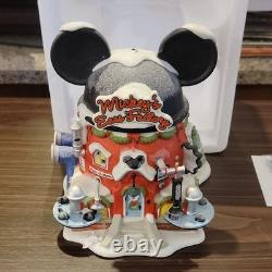 Department 56 Disney North Pole Mickey's Ears Factory Illuminated Porcelain 2011