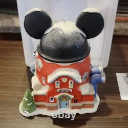 Department 56 Disney North Pole Mickey's Ears Factory Illuminated Porcelain 2011