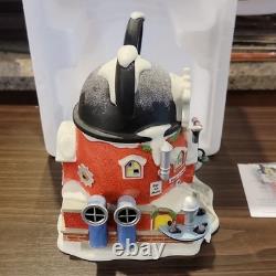 Department 56 Disney North Pole Mickey's Ears Factory Illuminated Porcelain 2011