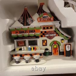 Department 56 Harley-Davidson North Pole Series Pump & Go Diner Porcelain 2013