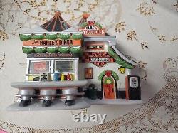 Department 56 Harley Davidson Pump and Go Diner North Pole Series NIB 4035574