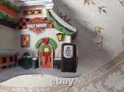 Department 56 Harley Davidson Pump and Go Diner North Pole Series NIB 4035574