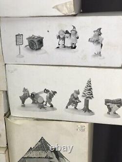 Department 56 Lot Of 18 North Pole Series/Heritage Village Collection In Boxes