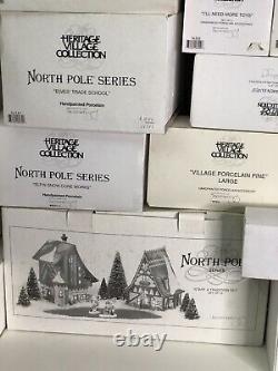 Department 56 Lot Of 18 North Pole Series/Heritage Village Collection In Boxes