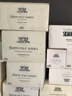 Department 56 Lot Of 18 North Pole Series/Heritage Village Collection In Boxes