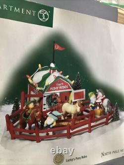 Department 56 Lucky's Pony Rides North Pole Series Retired #56-56776 Christmas