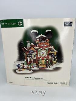 Department 56 Mickey Mouse Watch Factory North Pole Series Disney Christmas