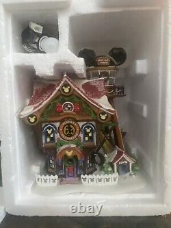 Department 56 Mickey's North Pole Holiday House. Mint Condition Artist Signed