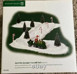 Department 56 NORTH POLE ANIMATED TRAIN WITH TRACKS 53030 NIB