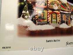 Department 56 NORTH POLE SERIES Santa's Hat Inn #56795 Lighted Retired