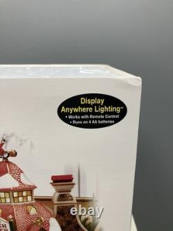 Department 56 NORTH POLE SERIES Santa's Sleigh Maker #56950 Lighted BOX DAMAGE
