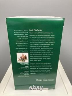 Department 56 NORTH POLE SERIES Santa's Sleigh Maker #56950 Lighted BOX DAMAGE