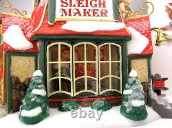 Department 56 NORTH POLE SERIES Santa's Sleigh Maker #56950 Lighted READ