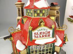 Department 56 NORTH POLE SERIES Santa's Sleigh Maker #56950 Lighted READ