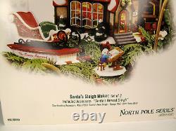 Department 56 NORTH POLE SERIES Santa's Sleigh Maker #56950 Lighted READ