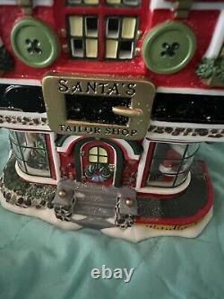 Department 56 NORTH POLE SERIES Santa's Tailor Shop #56793 Lighted Retired