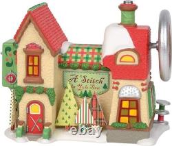 Department 56 North Pole A Stitch In Yule Time Lit Building 6003111 NEW T