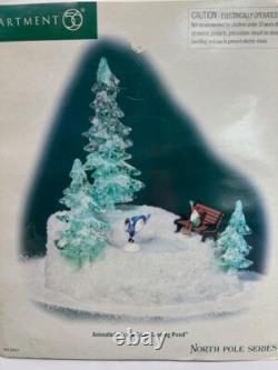 Department 56 North Pole Animated Ice & Snow Skating Pond Lights #56867