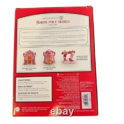 Department 56 North Pole Barbie Gown Boutique Pink Building W Box USB Christmas
