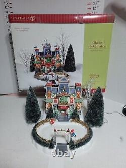 Department 56 North Pole ChristmasGlacier Park Pavilion Tested & Works, see des