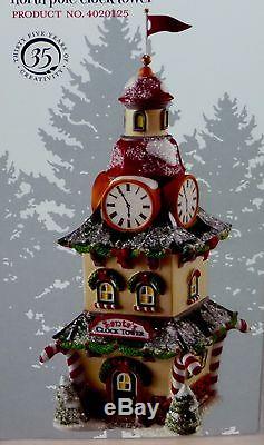 Department 56 North Pole Clock Tower Christmas Village with Box