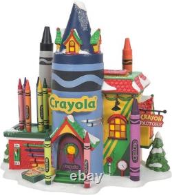 Department 56 North Pole Crayola Crayon Factory Lit Building 6007613 NEW T