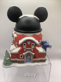Department 56 North Pole Disney Village Mickey Mouse Ear Factory Lit Building