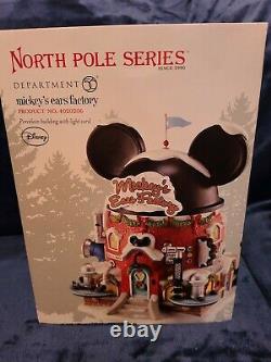 Department 56 North Pole Disney Village Mickey's Ear Factory Lit Building
