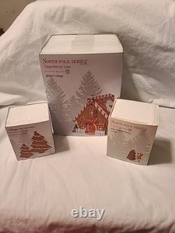 Department 56 North Pole Gingerbread Lane Ginger's Cottage Plus 2 Accessories
