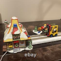 Department 56 North Pole LEGO Warehouse Forklift Not CompleteRuns Great