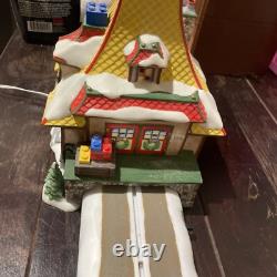 Department 56 North Pole LEGO Warehouse Forklift Not CompleteRuns Great