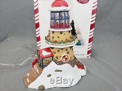 Department 56 North Pole Light The Way Santa's Beacon Christmas Village w Box