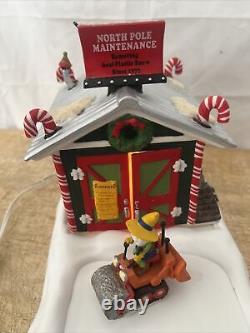 Department 56 North Pole Maintenance Building Animated Lighted. W4