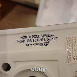 Department 56 North Pole Northern Lights Depot Illuminated Porcelain Village