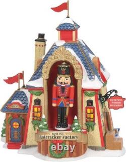 Department 56 North Pole Nutcracker Factory Animated Lit Building 6007611 NEW T