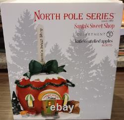 Department 56 North Pole Santa's Sweet Shop Katie's Candied Apples Illuminated
